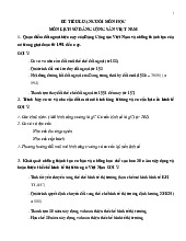 Đề tiểu luận cuối môn học môn Lịch sử Đảng Cộng Sản Việt Nam | Trường Đại học Kinh doanh và Công nghệ Hà Nội