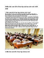 8 Mẫu bản cam kết về học tập của học sinh mới nhất 2025