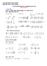 ĐỀ CƯƠNG GIỮA HỌC KỲ I MÔN TOÁN NĂM HỌC 2025- 2026