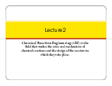 Lecture 02: Mole Balance and Reactor Sizing Overview | Môn Chemical Engineering - Trường Đại học Quốc tế, Đại học Quốc gia Thành phố Hồ Chí Minh