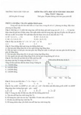 Đề giữa kì 2 Toán 7 năm 2024 – 2025 trường THCS Chu Văn An – Bình Dương có đáp án