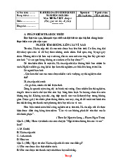 Đề Kiểm Tra Học Kỳ 1 Tiếng Việt 4 Năm 2023-2024 Có Đáp Án