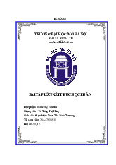 Bài tập lớn kết thúc học phần môn Marketing căn bản | Trường đại học Mở Hà Nội