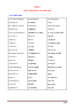 Bài tập Tiếng Anh lớp 11 unit 7 World Population (có đáp án)