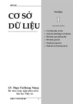 Giáo trình Cơ sở dữ liệu | Đại học Thủy Lợi