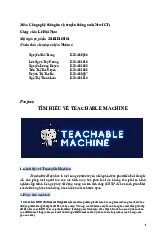 Báo cáo Dự án: Tìm hiểu về Teachable Machine - Mã lớp 231BIE