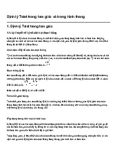 Định lý Talet trong tam giác và trong hình thang | Toán 8