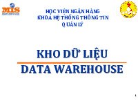 Chương 3 kho dữ liệu | Bài giảng hệ thống thông tin quản lý