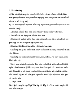 Soạn bài Thảo luận về một vấn đề xã hội đặt ra trong tác phẩm văn học | Ngữ văn 11 Cánh diều