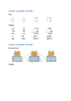 Bài 33: Toán lớp 4 trang 80 Luyện tập sách Cánh diều
