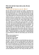 Phân tích bài thơ Cuộc chia ly màu đỏ của Nguyễn Mỹ