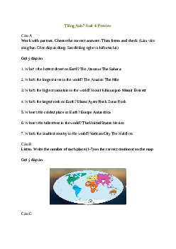 Giải Tiếng Anh 7 Unit 4: Preview | Explore English