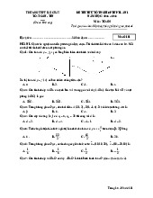 Đề Thi Thử Tốt Nghiệp THPT Lần 1 | Toán 12