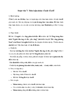 Thảo luận nhóm về một vấn đề | Soạn văn 7 Cánh diều