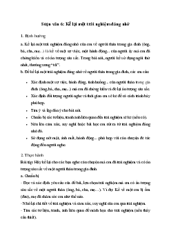 Soạn bài Kể lại một trải nghiệm đáng nhớ - Cánh Diều 6