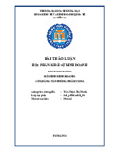 Kế Hoạch Khởi Nghiệp Cửa Hàng Văn Phòng Phẩm Yona | Bài thảo luận khởi sự kinh doanh