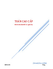 Giáo trình toán cao cấp dành cho kinh tế và quản trị