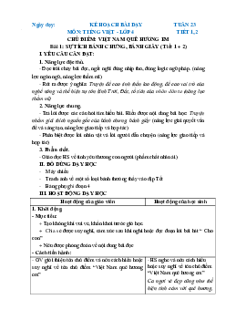 Giáo án Tiếng Việt lớp 4 Tuần 23 | Chân trời sáng tạo