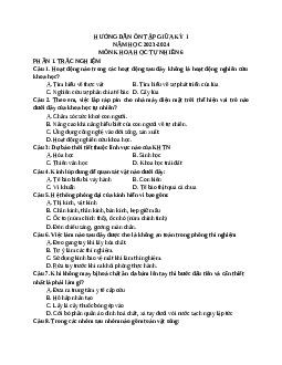 Đề cương ôn tập giữa học kì 1 môn Khoa học tự nhiên 6 sách Kết nối tri thức với cuộc sống | Đề 1