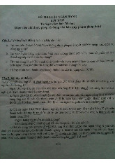 Đề thi cuối kỳ học phần Luật ngân hàng năm 2024 - 2025 | Đại học Luật Thành phố Hồ Chí Minh