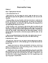 Đề cương môn Pháp Luật Đại Cương - Pháp Luật Đại Cương | Trường Đại học Hà Nội