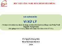 Bài giảng Chương 1: Tổng quan về Vi xử lý môn Xử lý tín hiệu số | Học viện Công Nghệ Bưu Chính Viễn Thông