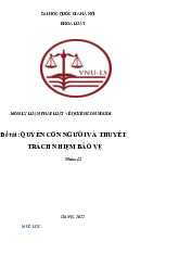 Quyền con người và thuyết trách nhiệm bảo vệ  | Trường Đại học Luật, Đại học Quốc gia Hà Nội
