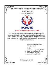 Tiểu luận triết học Mac- Lenin. Trường đại học sư phạm kỹ thuật TP HCM