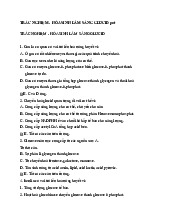 Trắc nghiệm Hoá sinh lâm sàng - Glucid