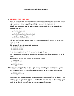 Lý thuyết phần mở  rộng mô hình nhị phân