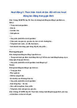 Giải Hoạt động trải nghiệm 10 Cánh diều: Hoạt động 3 chủ đề 4