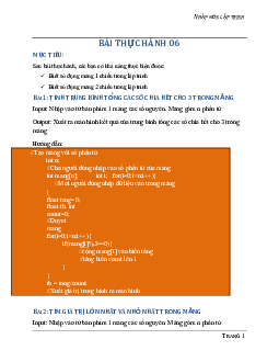 Bài thực hành 6 môn Lập trình C# | Đại học Kỹ thuật - Công nghệ Cần Thơ