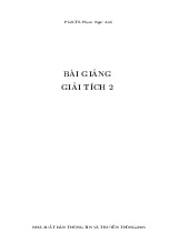 Bài giảng Giải tích 2 | Trường Đại học Kỹ thuật - Công nghệ Cần Thơ