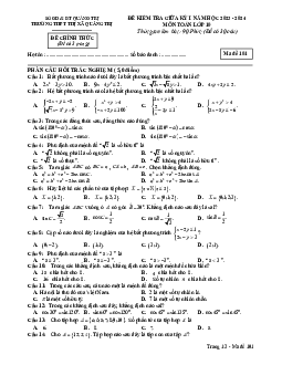 Đề giữa kỳ 1 Toán 10 năm 2023 – 2024 trường THPT Thị xã Quảng Trị