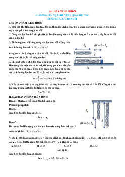 Lý thuyết và trắc nghiệm bài Thế năng đàn hồi-cơ năng của vật chuyển động chịu tác dụng của lực đàn hồi Vật lí 10 có lời giải và đáp án