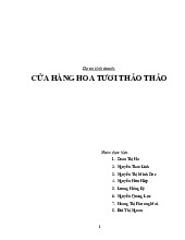 Tiểu luận cửa hàng hoa tươi Thảo Thảo | Trường Đại học Kinh Tế TPHCM