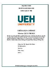 Tiểu luận cuối kỳ môn Quản trị học | Đại học Kinh tế Thành phố Hồ Chí Minh
