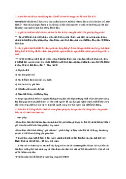 Câu hỏi ôn tập môn Tư tưởng Hồ Chí Minh