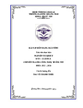 Bài Tập Môn Mạng máy tính | Đại học Quảng Nam