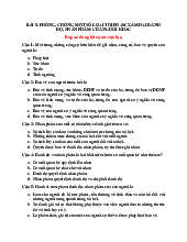 TOP câu hỏi trắc nghiệm về Tâm lý giới trẻ và phòng chống tội xâm hại nhân phẩm, danh dự Môn Tâm lý | Đại học Sư phạm Thành phố Hồ Chí Minh