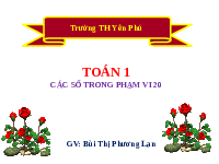 Giáo án điện tử Toán học 1 Vì sự bình đẳng: Các số trong phạm vi 20