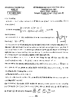 Đề thi chọn học sinh giỏi tỉnh Toán 12 năm 2021 – 2022 sở GD&ĐT Nghệ An