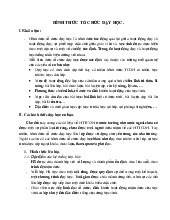 HÌNH THỨC TỔ CHỨC DẠY HỌC