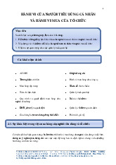 Tài liệu về Hành vi của người tiêu dùng cá nhân và hành vi mua của tổ chức môn Bán hàng và Quản trị bán hàng | Trường Đại học Văn Lang