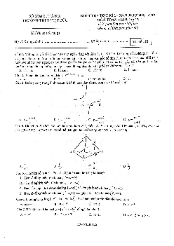 Đề kiểm tra học kỳ 1 Toán 12 năm học 2018 – 2019 trường THPT Việt Đức – Hà Nội