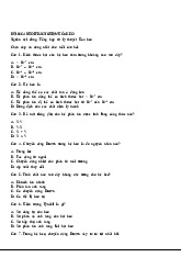 Bộ 100 Câu Hỏi Trắc Nghiệm Hóa Keo | Hóa Keo | Trường Đại học Khoa học Tự nhiên, Đại học Quốc gia Hà Nội