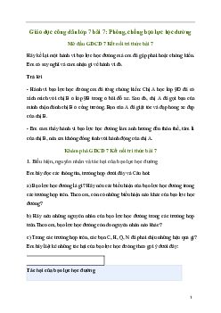 Giải GDCD 7 Bài 7: Phòng, chống bạo lực học đường | Kết nối tri thức