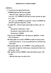 Nội dung ôn tập môn Chủ nghĩa xã hội khoa học | Trường Đại học Tôn Đức Thằng