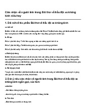 Cảm nhận về người lính trong Bài thơ về tiểu đội xe không kính siêu hay | Ngữ văn 9