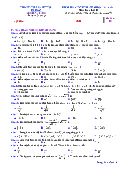 Đề cuối kỳ 2 Toán 10 năm 2022 – 2023 trường THPT Hà Huy Tập – Nghệ An